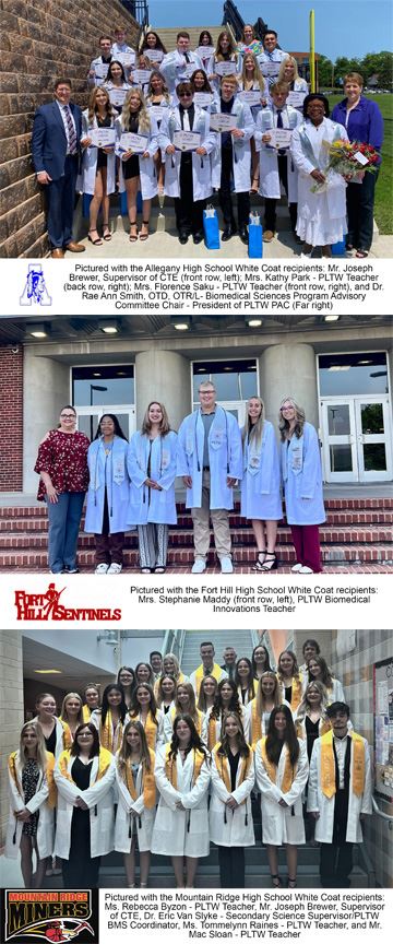  Project Lead the Way Biomedical Students Honored at White Coat Ceremonies